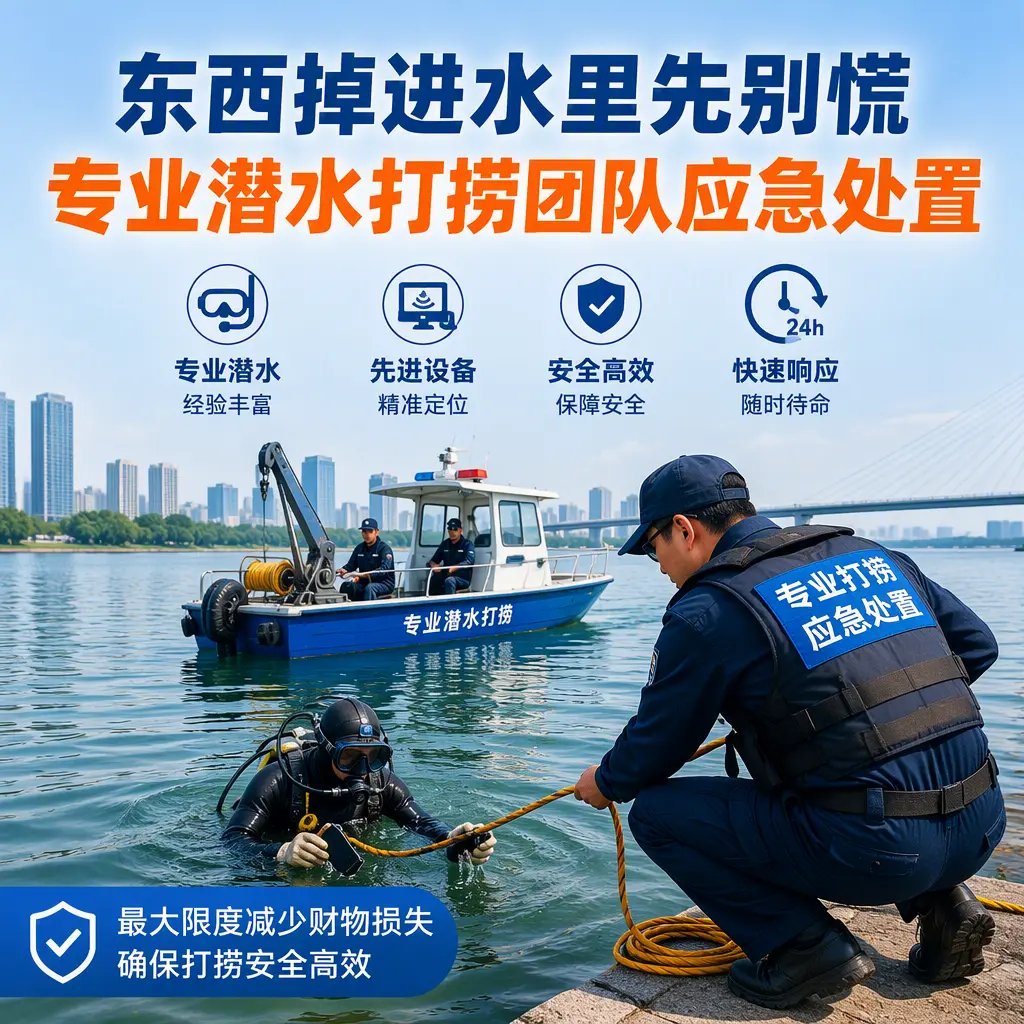 长宁东西掉进水里先别慌，专业潜水打捞团队应急处置